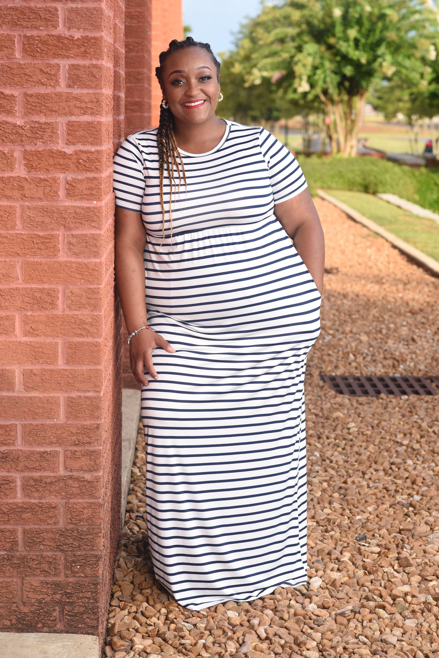 PLUS SIZE "Read Between the Lines" Maxi Dress